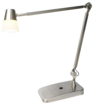 Desk Lamps: Vision 28 in. Satin Nickel LED Adjustable Desk Lamp 3272-22