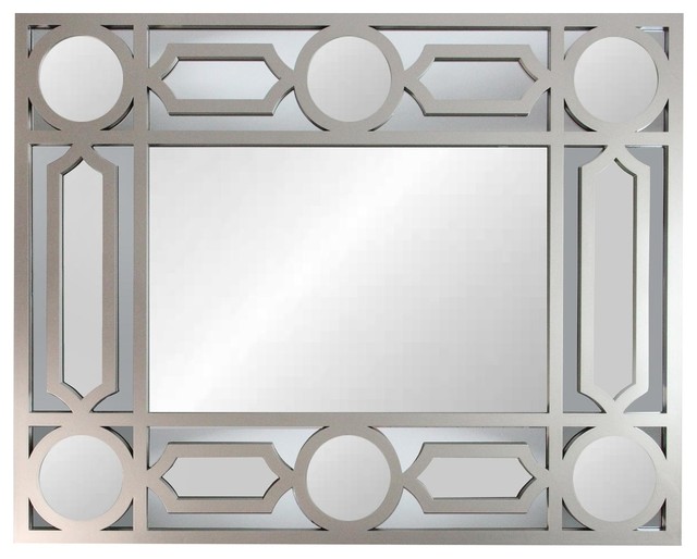 29 5 Geometric Openwork Matte Pewter Gray Decorative Rectangular