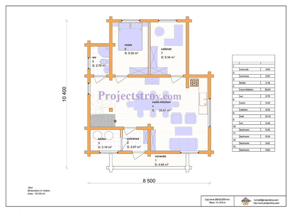 Проект двухэтажного дома из лафета