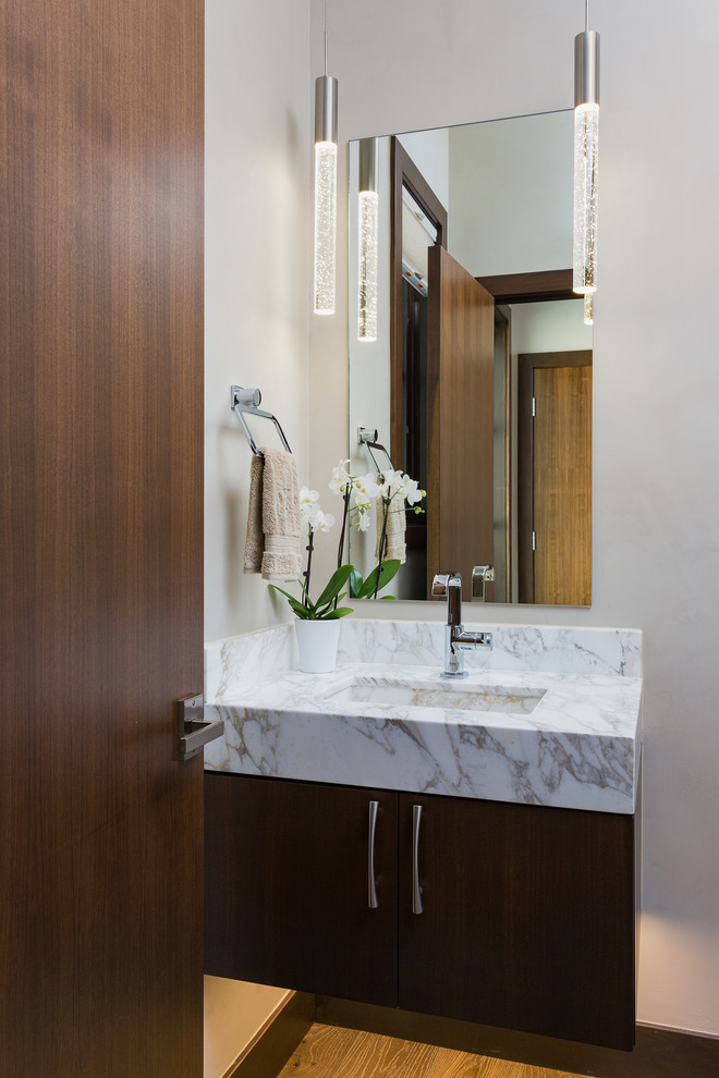 Inspiration for a contemporary powder room remodel in Albuquerque