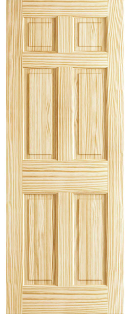 Colonial Six Panel Passage Door, Unfinished, 36"x96"x1.375"