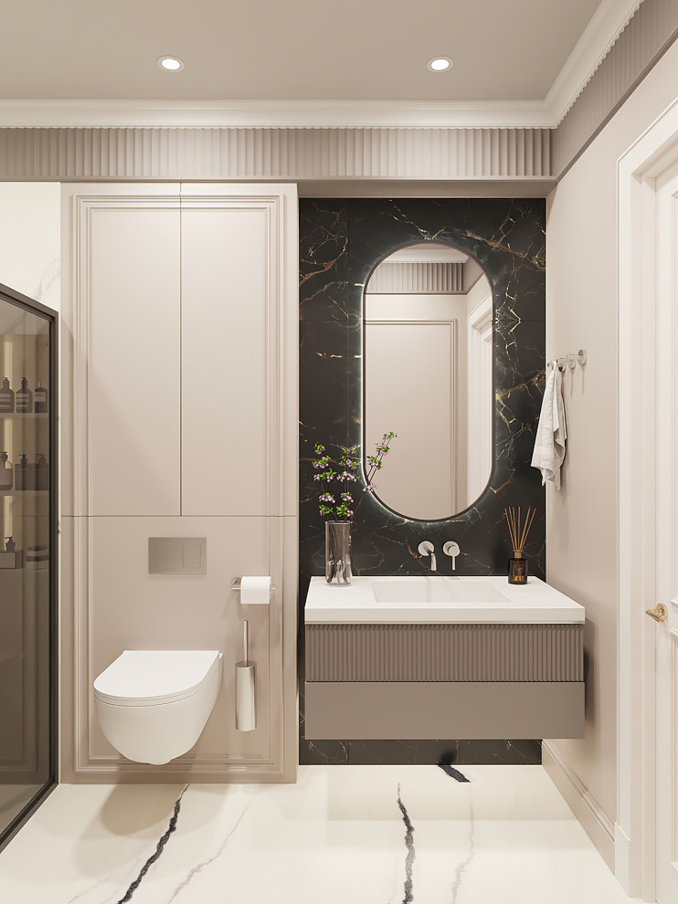 Интерьер в стиле неоклассика в РП ЗАРЕЧЬЕ 103 кв.м.