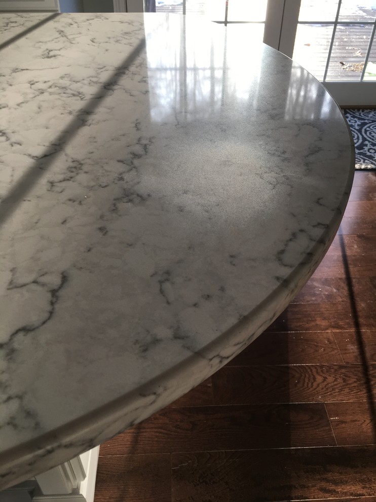 Dull area on quartz countertop