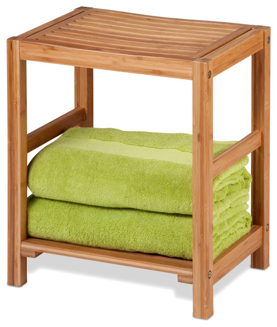 Bamboo Stool Transitional Shower Benches & Seats by Honey Can Do
