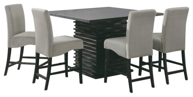 Coaster Stanton Contemporary Black 5 Piece Dining Set Coaster Stanton Contemporary Black 5 Piece Dining Set