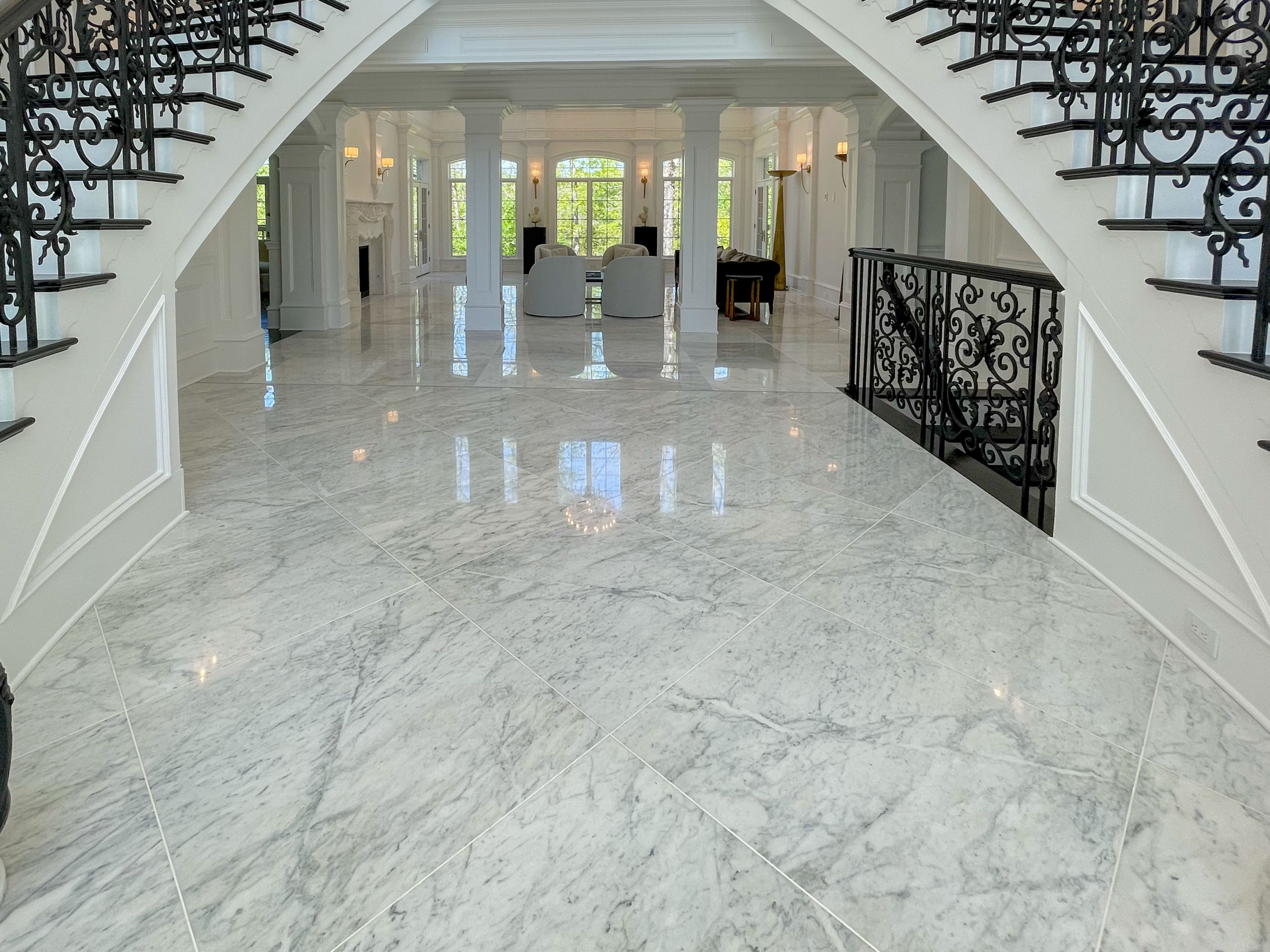 92_Grand Double Staircase in Exquisite Custom Home, Great Falls VA 22066