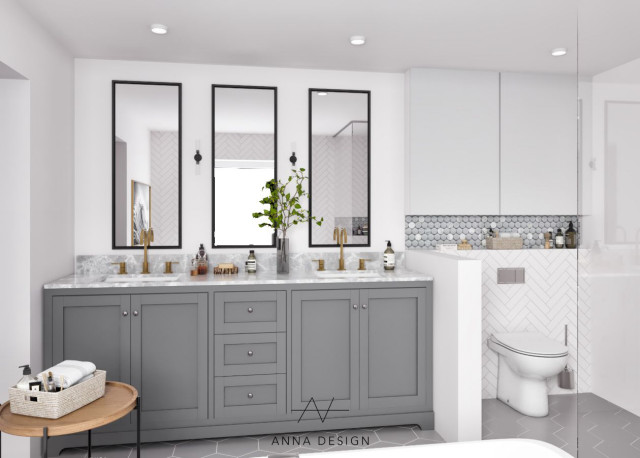 La Verne Bathroom contemporary-badrum