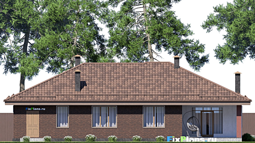 Проект одноэтажного дома 13х18м S165м2 F-17333