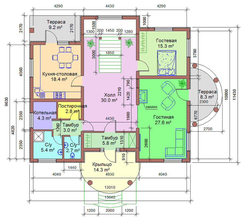 Проект коттеджа 4