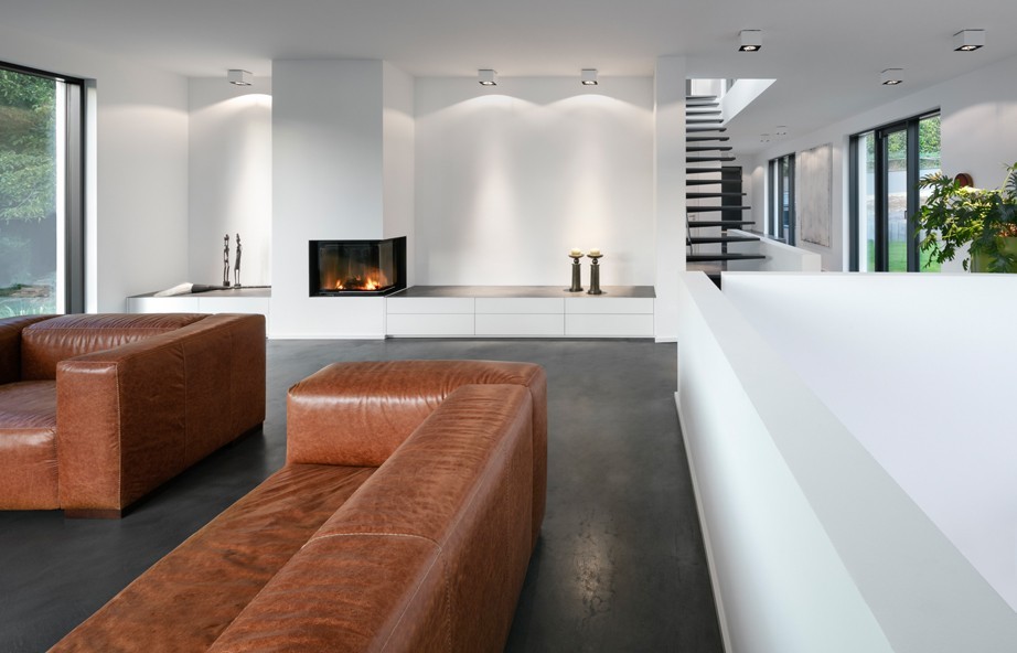 Design ideas for a contemporary living room in Cologne.