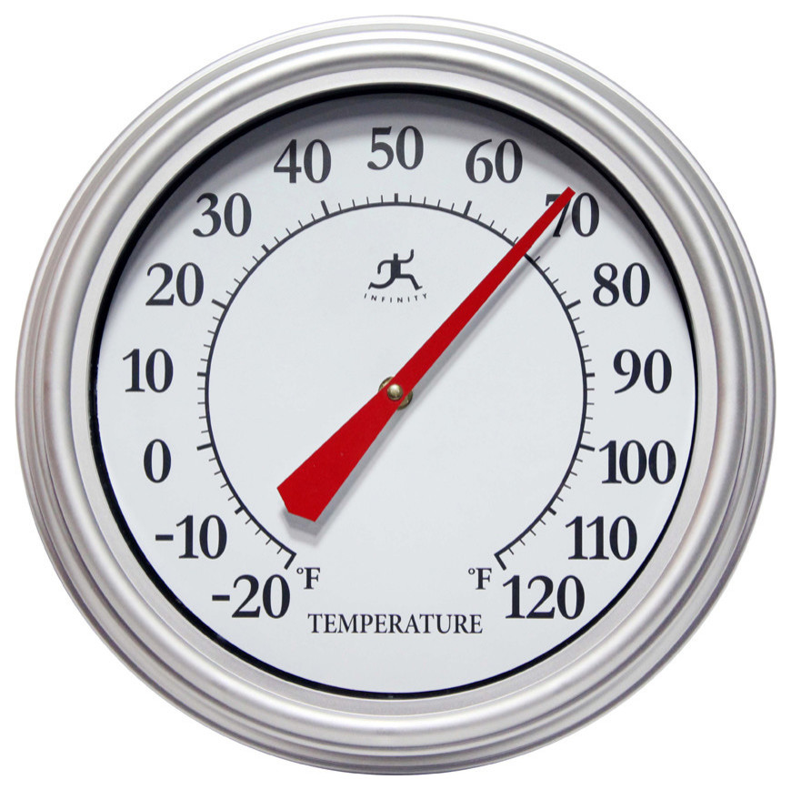 Silvertide Indoor/Outdoor Decorative Thermometer Traditional Decorative Thermometers by