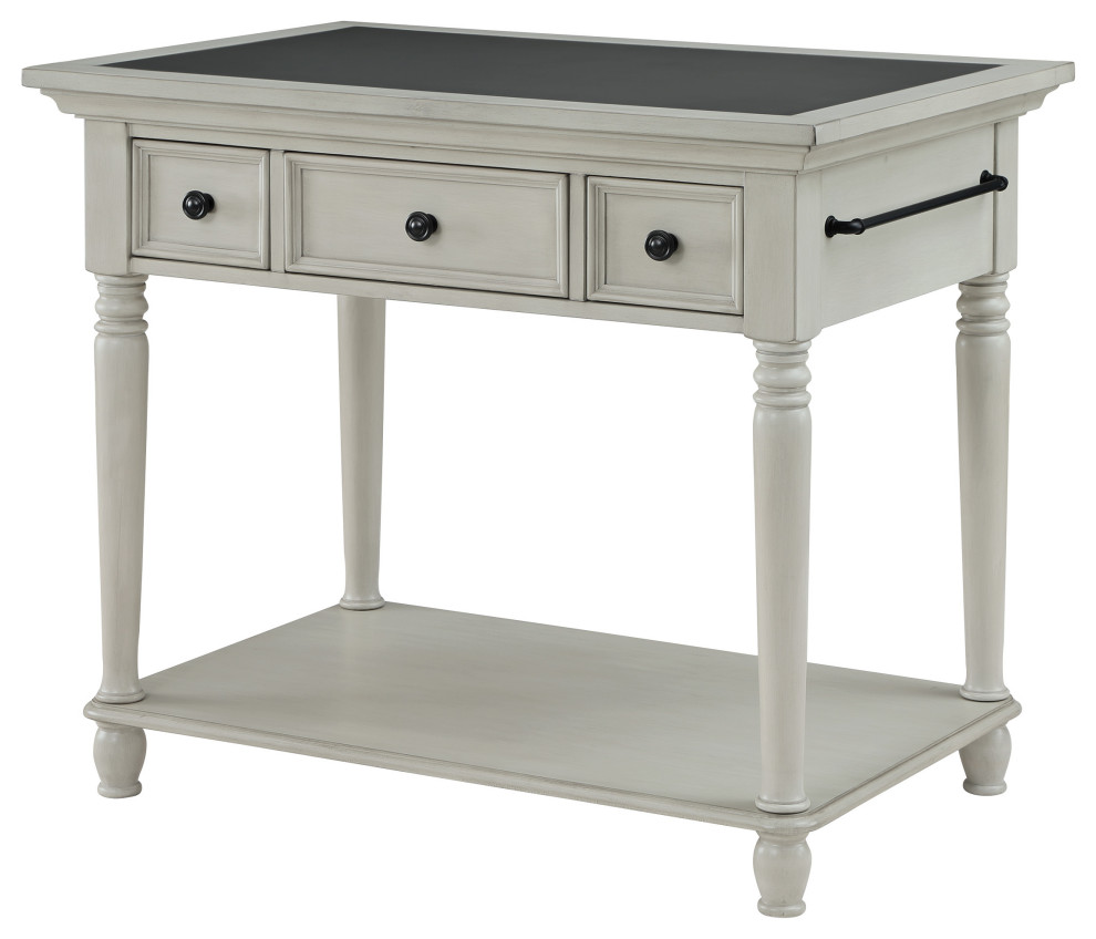 Nottingham Kitchen Island, Antique White Traditional Kitchen