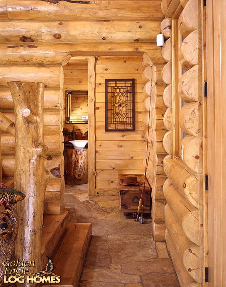 Home design - large rustic home design idea