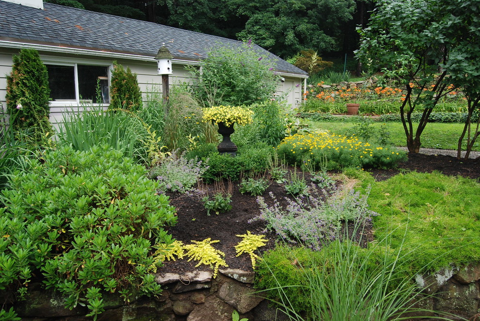Casual European Garden Farmhouse Landscape New York by Design