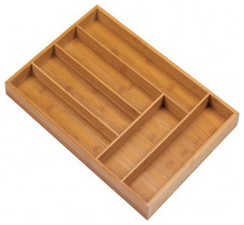 6 Compartment Cutlery Tray Bamboo Modern Kitchen Drawer Organization Kitchen Drawer Organizers 6 Compartment Cutlery Tray Bamboo