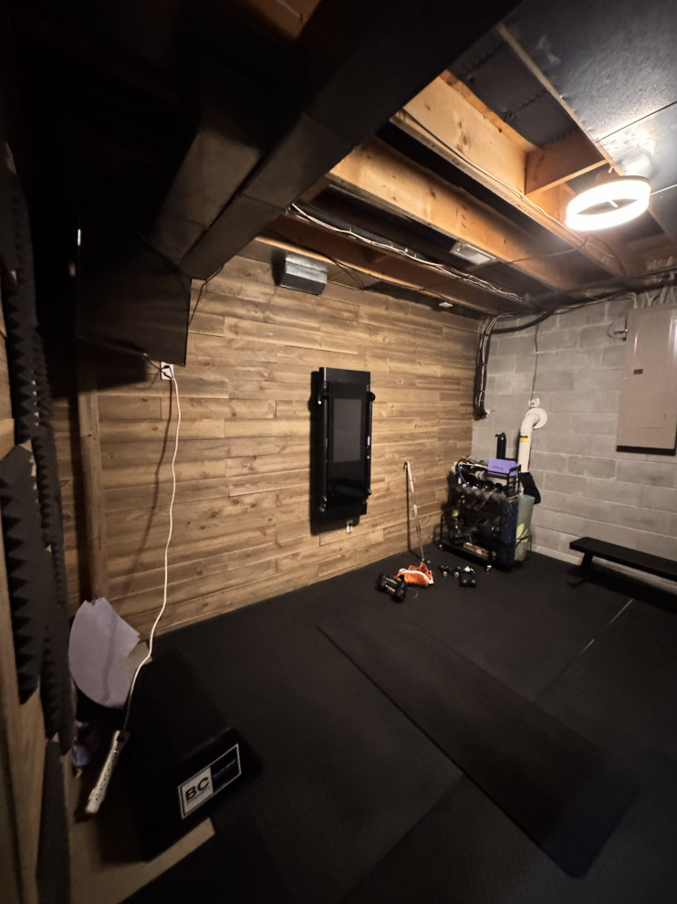 Before: Unfinished Basement Exercise Area