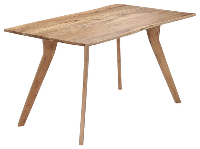Vidaxl Solid Acacia Wood Dining Table, Acacia Wood Dining Room Table