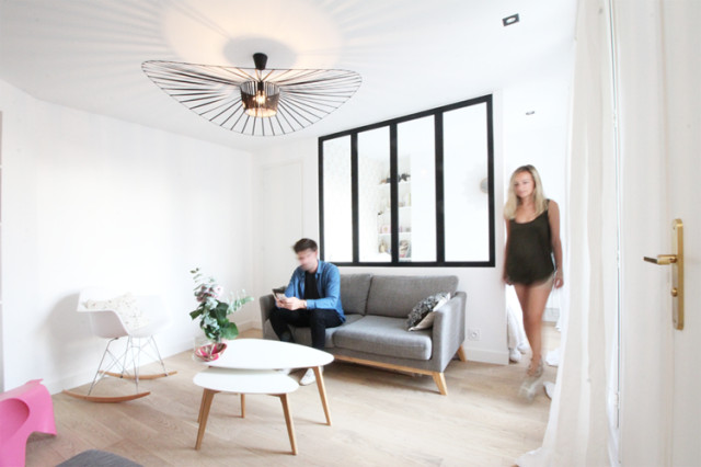 Petit appartement deviendra grand ! contemporary-living-room