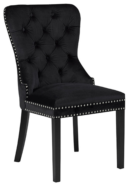Peyton Diamond Tufted Velvet Upholstered Dining Chairs Set Of 2 Transitional Dining Chairs By Home Gear