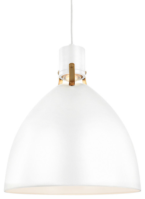 Feiss 1-Light LED Pendant, Flat White