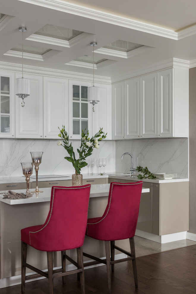 Квартира с сочными акцентами в Неоклассике