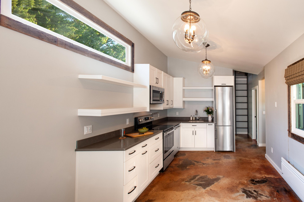 Inspiration for a rustic kitchen remodel in Seattle