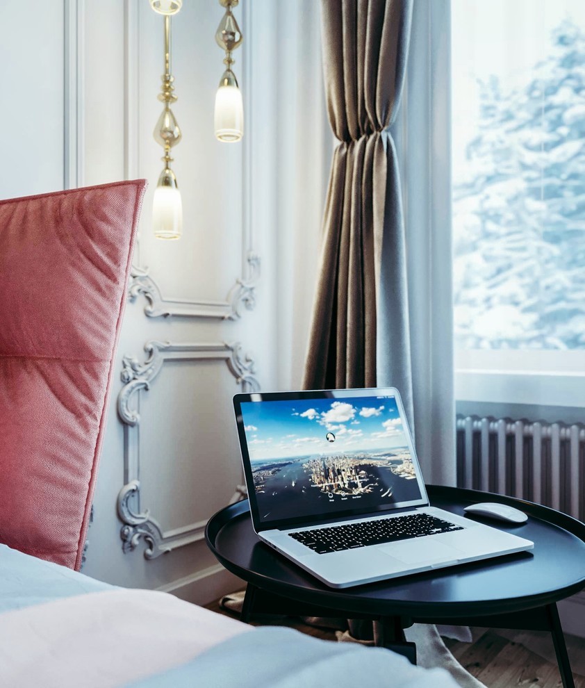 Спальная комната, в уютных аппартаментах