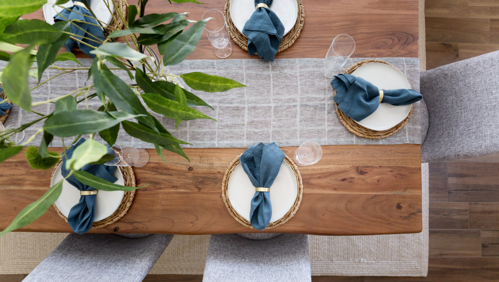 Inspiration for a transitional brown floor great room remodel in Phoenix with white walls