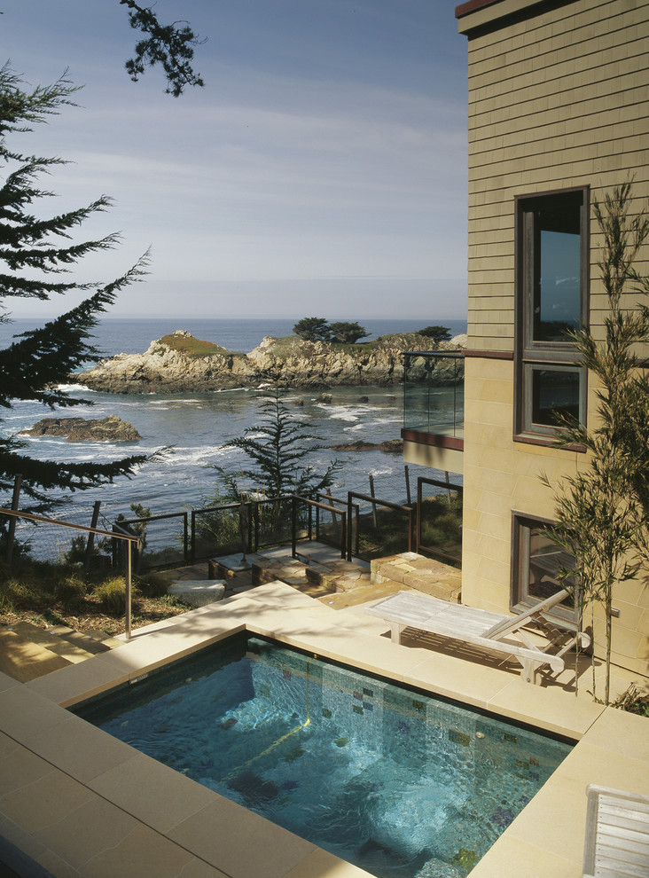 This is an example of a beach style rectangular pool in San Francisco.