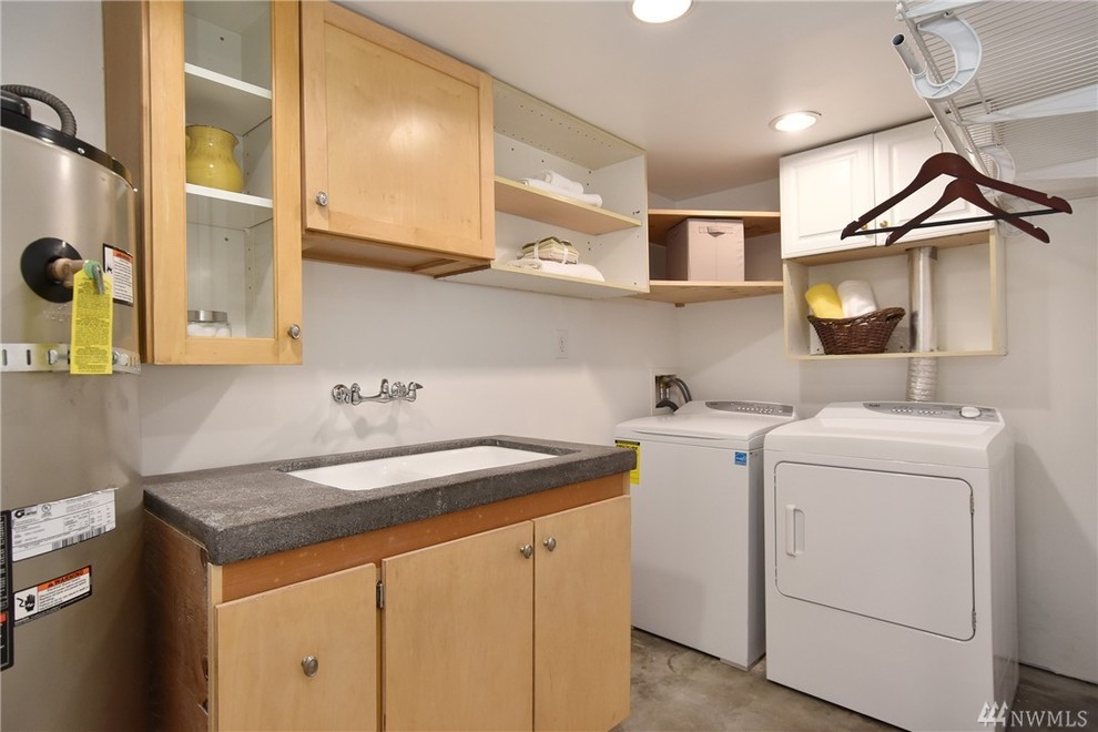 Traditional laundry room in Seattle.