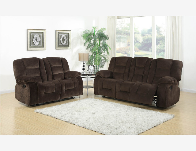 Jackson Cola Reclining Sofa Couch Loveseat Tuft Motion Living Room Set