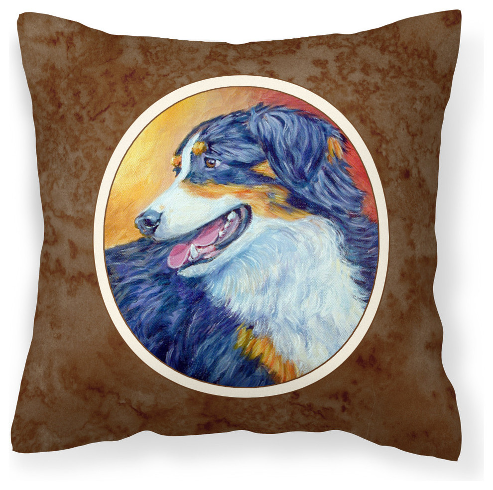 Australian Shepherd Fabric Decorative Pillow Contemporary