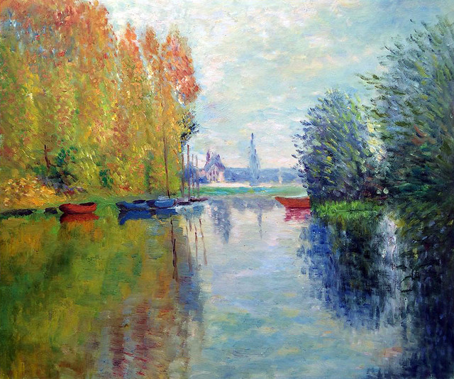 Monet - Autumn on the Seine at Argenteuil - Traditional - Paintings ...