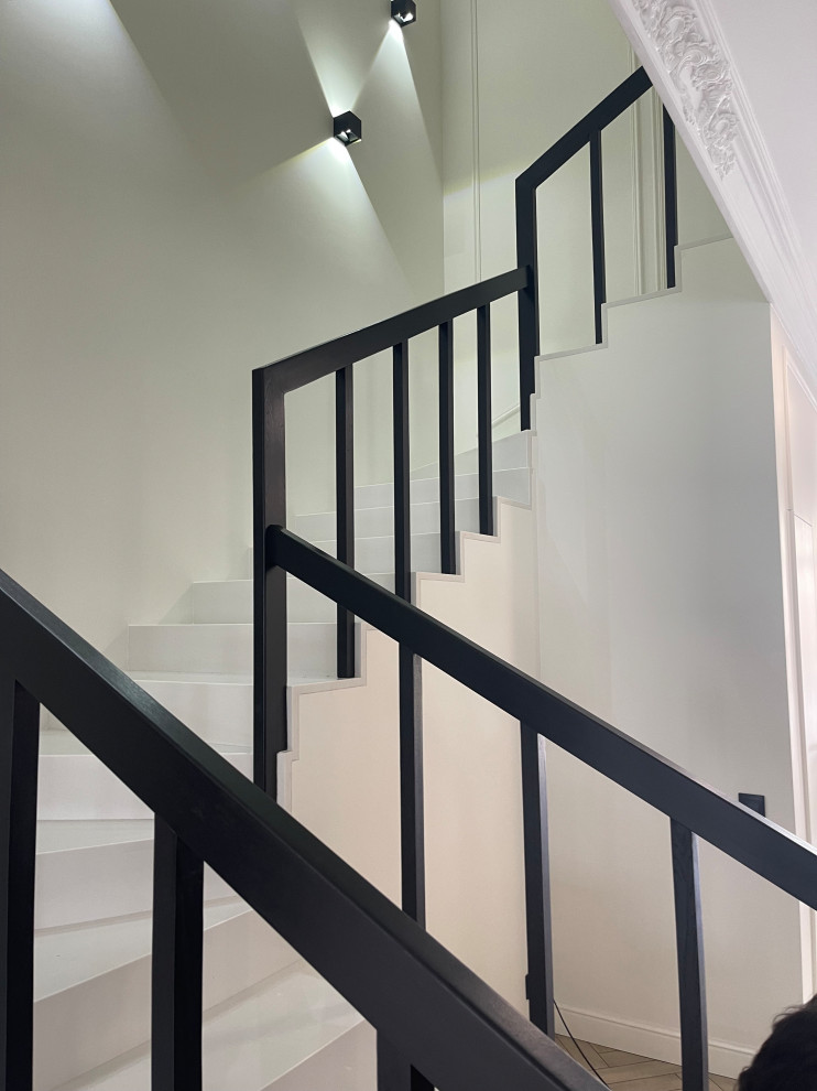 Стильная Лестница с квадратными балясинами