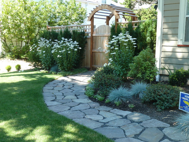 Stone Pathways Traditional Garden Portland By Desantis Landscapes Houzz Uk