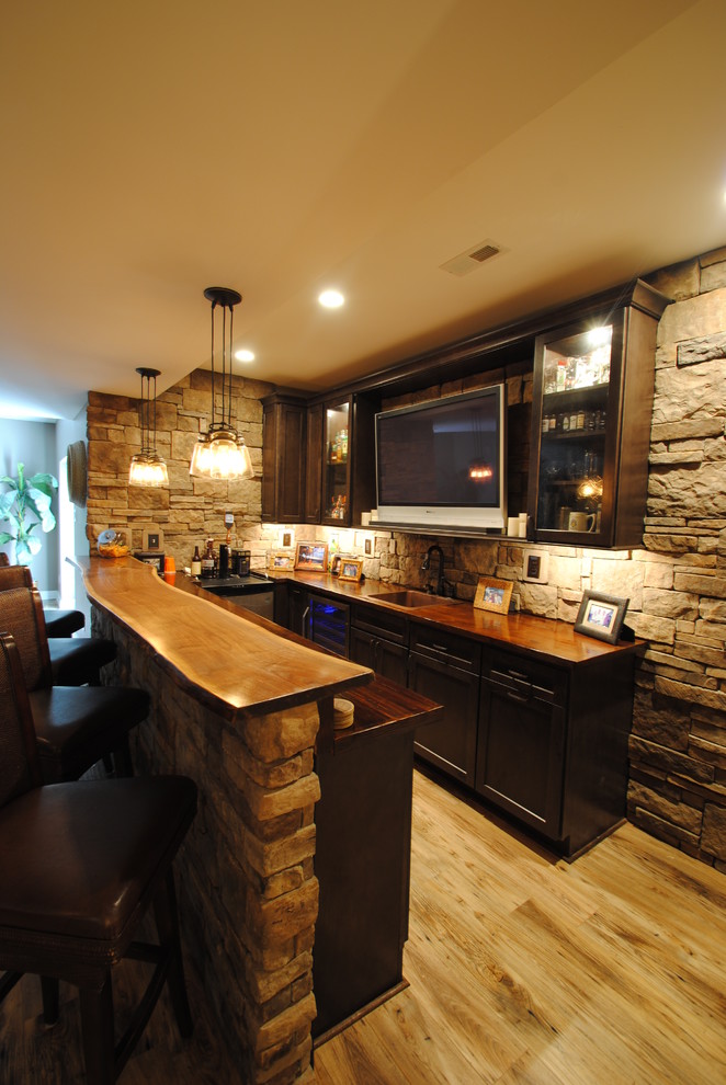 Rustic Basement Bar - Rustic - Home Bar - Philadelphia - by Sterling ...