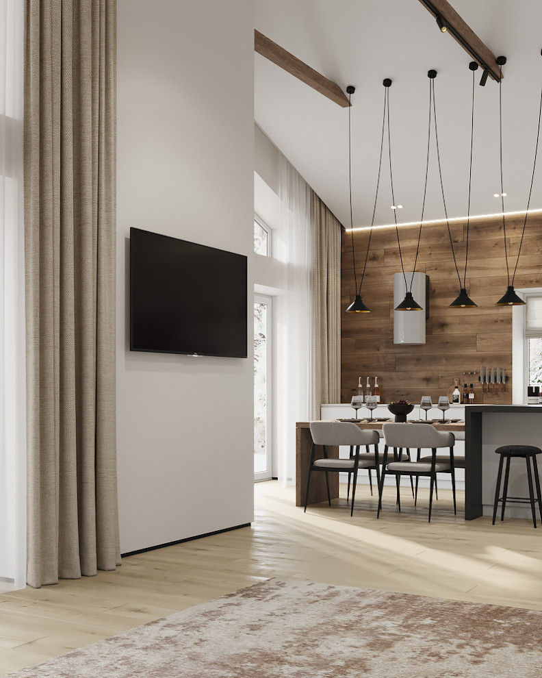 Дом для семьи в стиле минимализм 125 м². Посёлок Костюнино