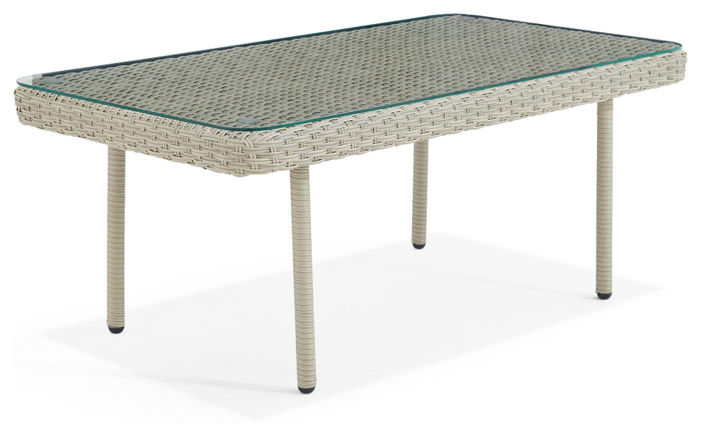 Windham AllWeather Wicker Outdoor 42"L Coffee Table Tropical