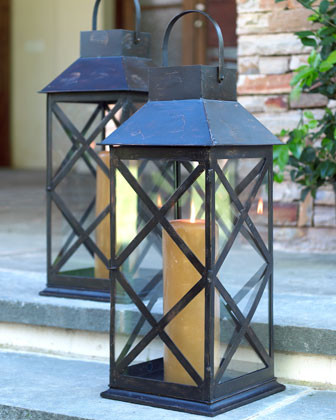 Large X Design Lantern