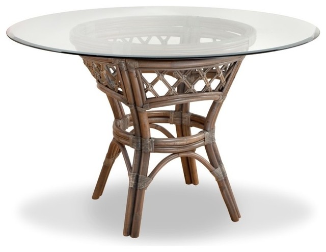 Nadine Dining Table with 42" Round Glass Top