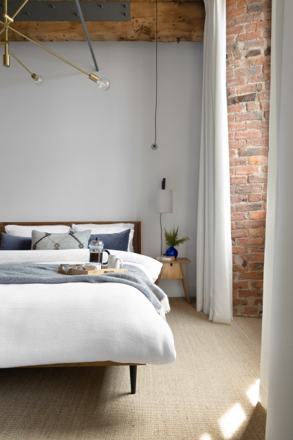 Worldly Loft rustic-bedroom