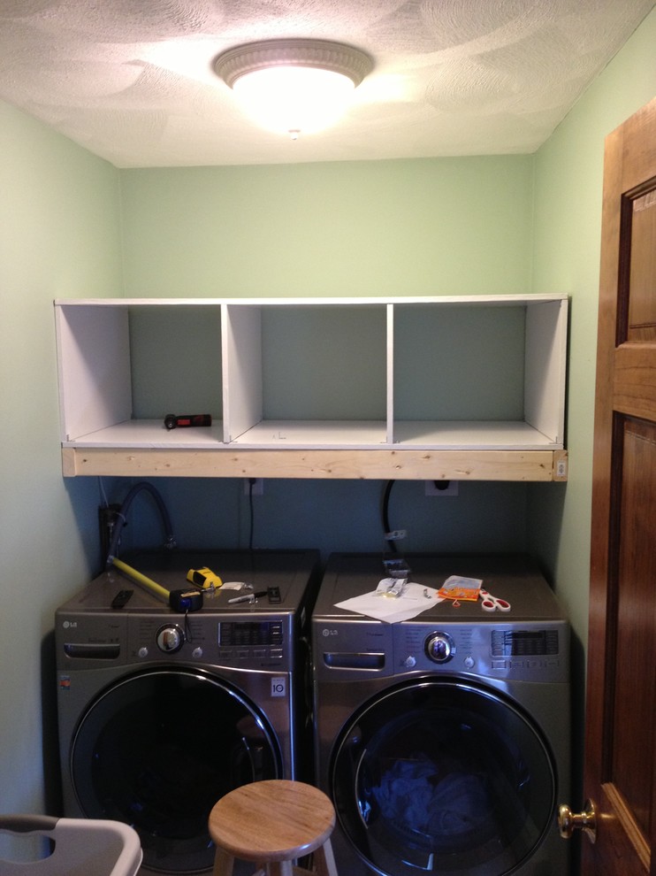 Elegant laundry room photo in Boston