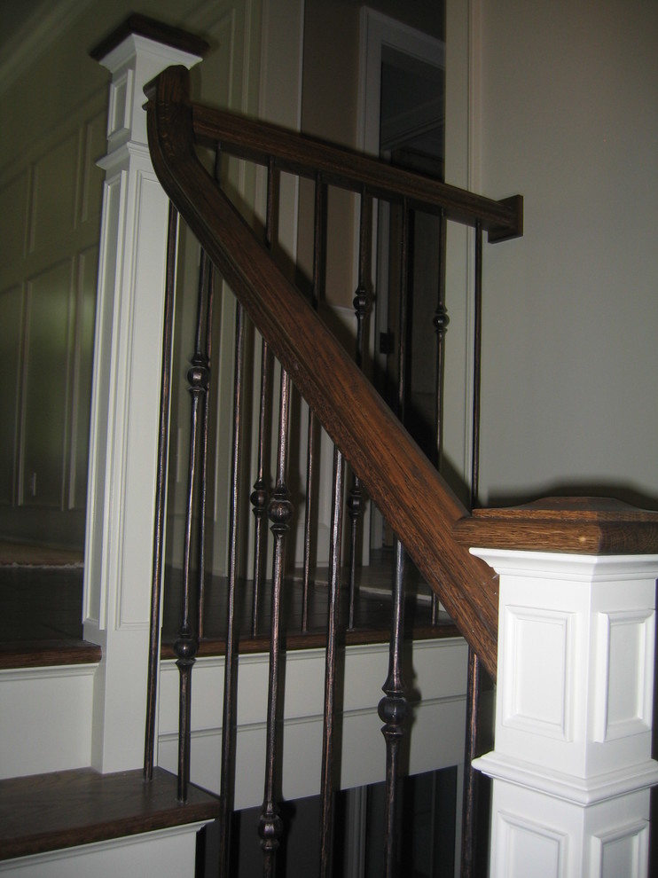 Staircase - transitional staircase idea in Chicago