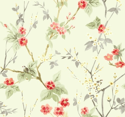 Ddo80005 Oriental Animal Floral Wallpaper
