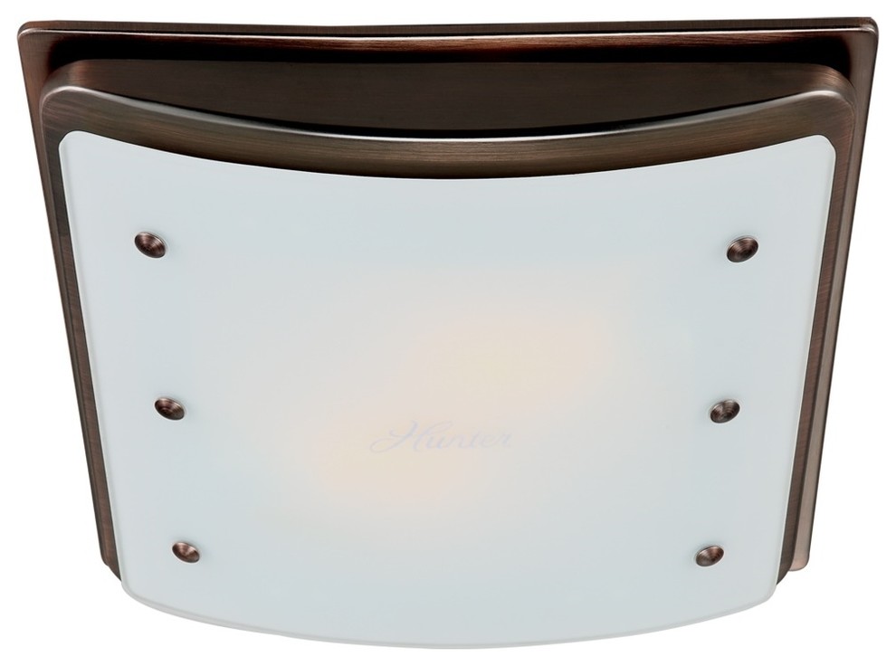 Ellipse Decorative Bath Fan With Light and Nightlight, Imperial Bronze