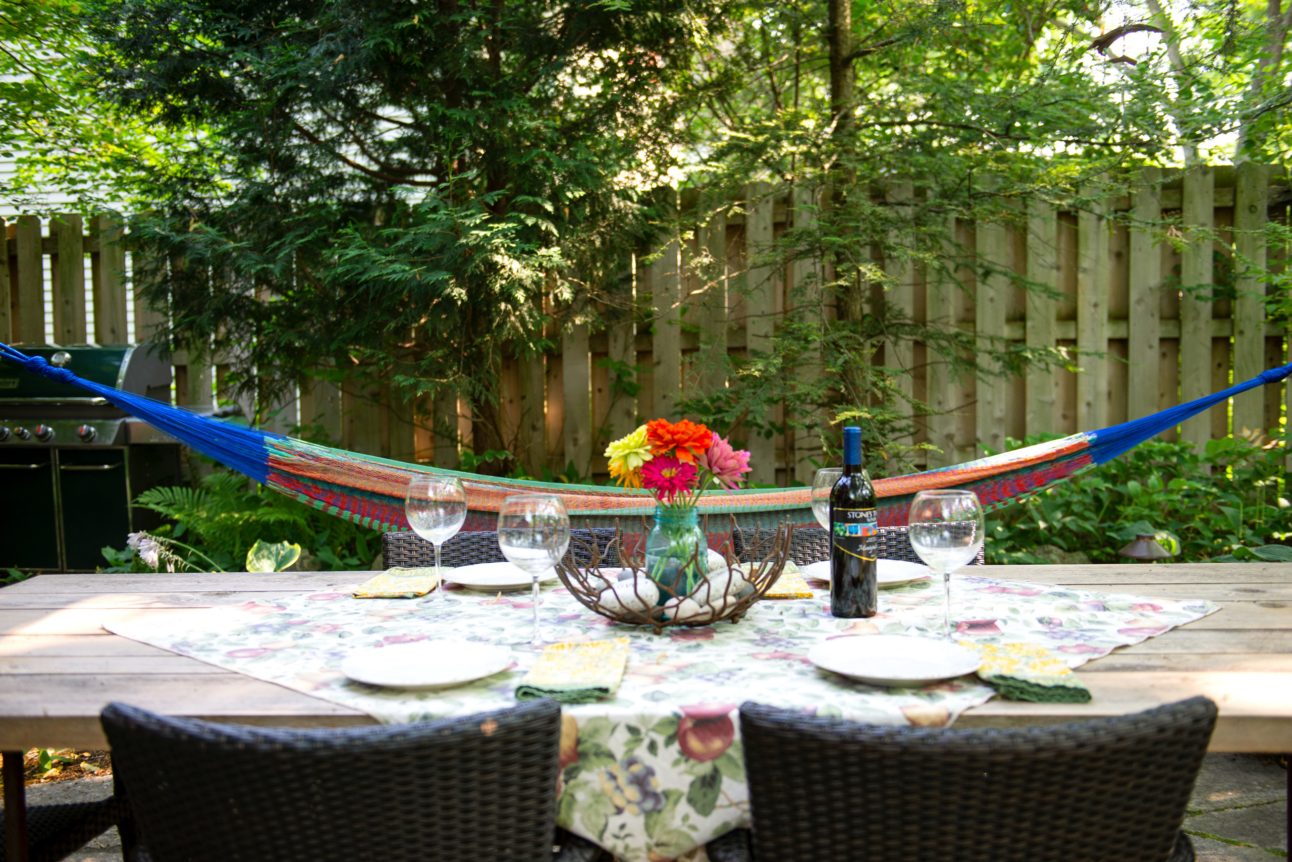 Rustic Backyard Dining Area - Cedarburg, WI