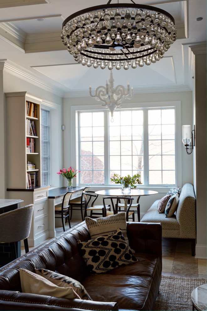 Transitional home design photo in Chicago