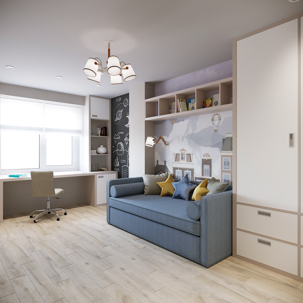 Спальня для мальчика в светлых тонах