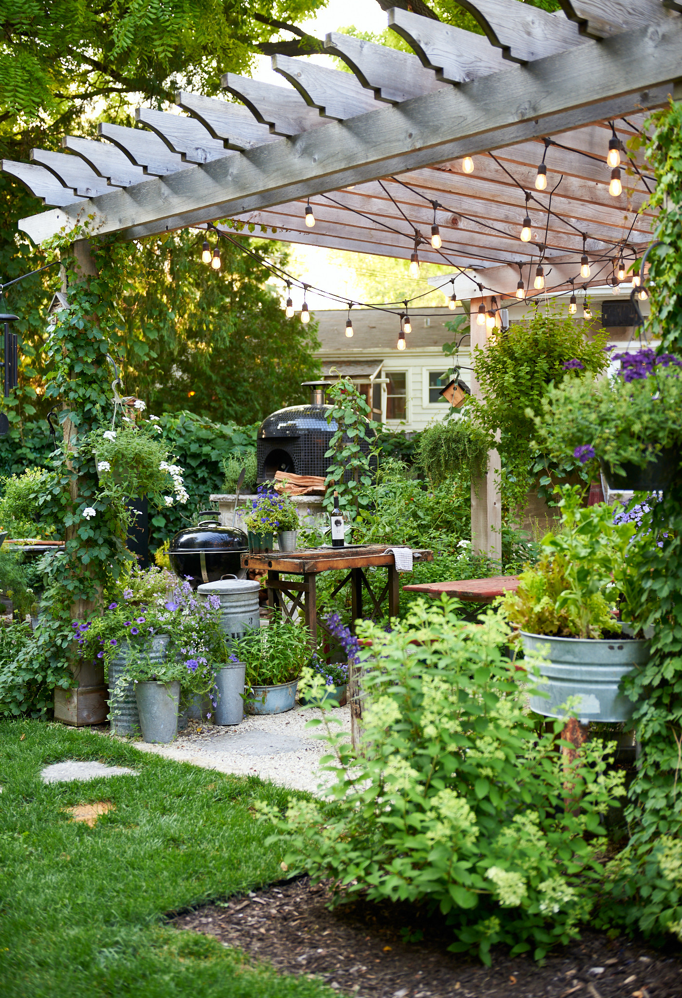 Cedar Pergola Landscape - Cedarburg, WI