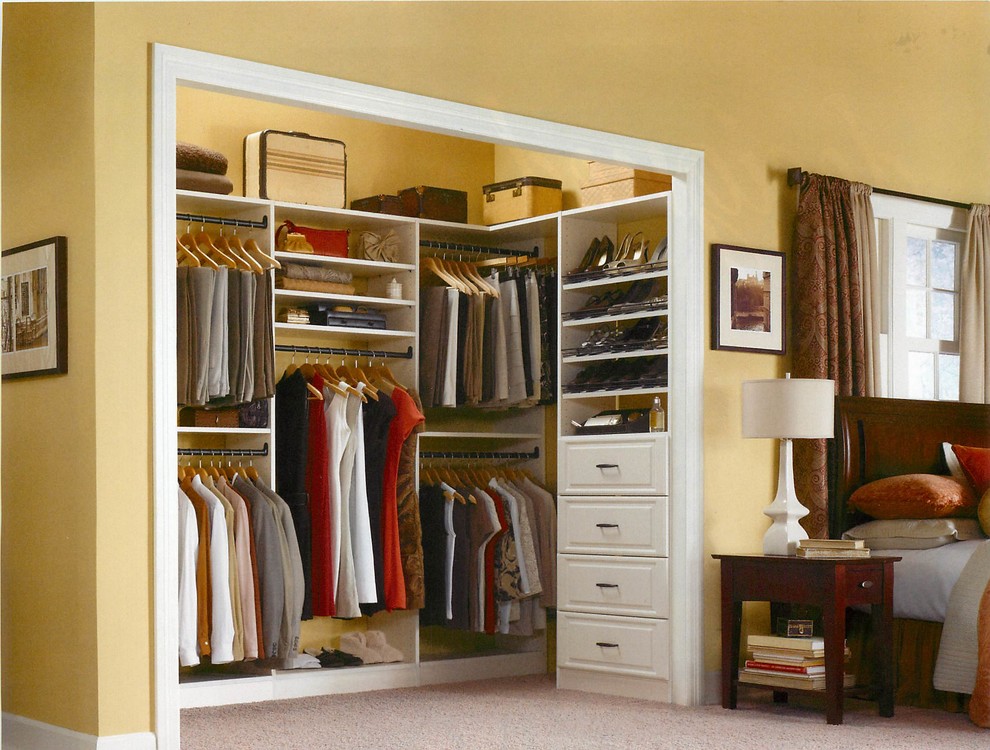 Contemporary storage and wardrobe in New York.